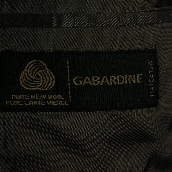 COPY - Vintage Gabardine Wool Blazer Jacket Mens 40S Two Button Green Gray Suit - Picture 9 of 11